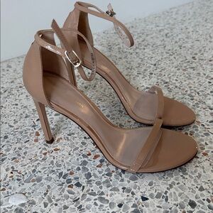 Stuart Weitzman Nude Patent Heels